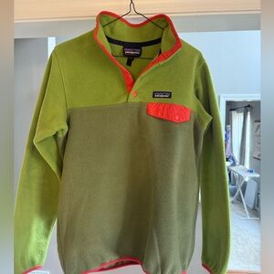 Women's Patagonia Synchilla‎ Snap-T Sz XS Green/Pink 2016 25455